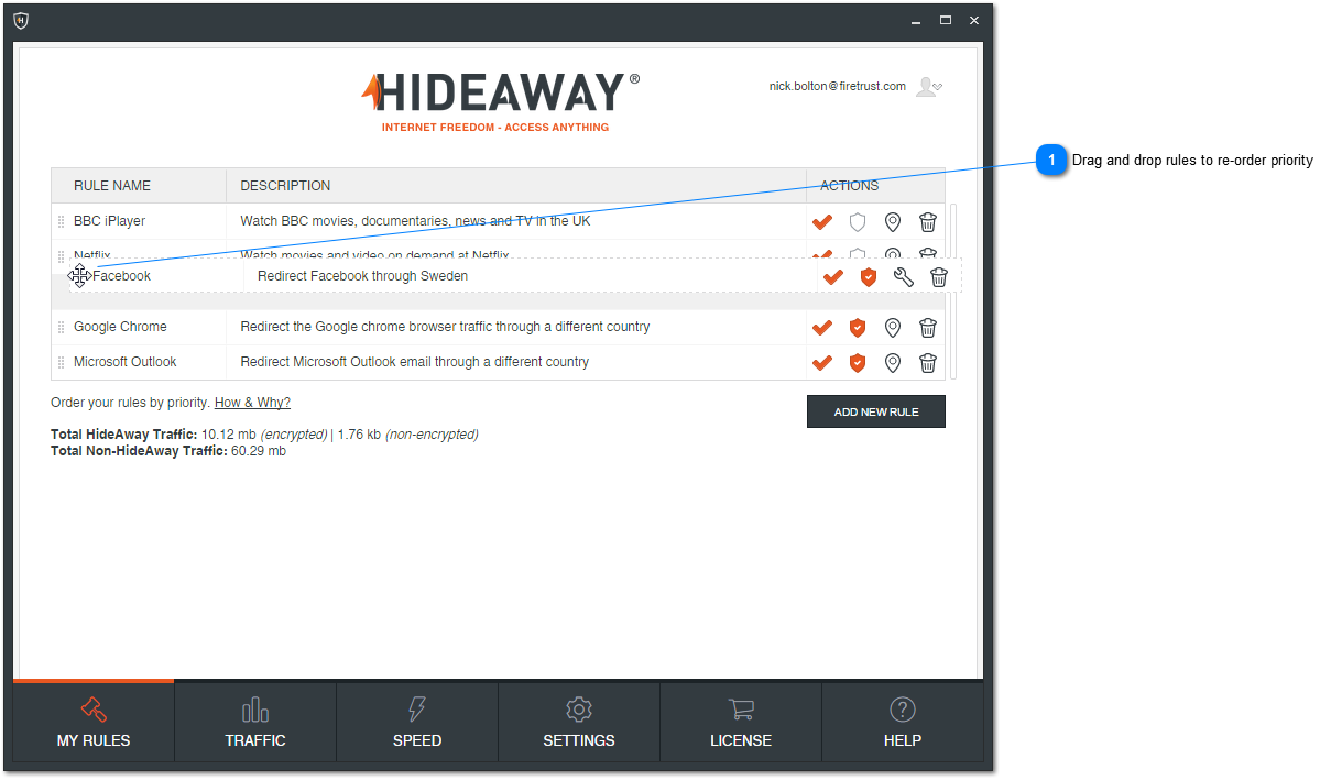 Order Rules by priority